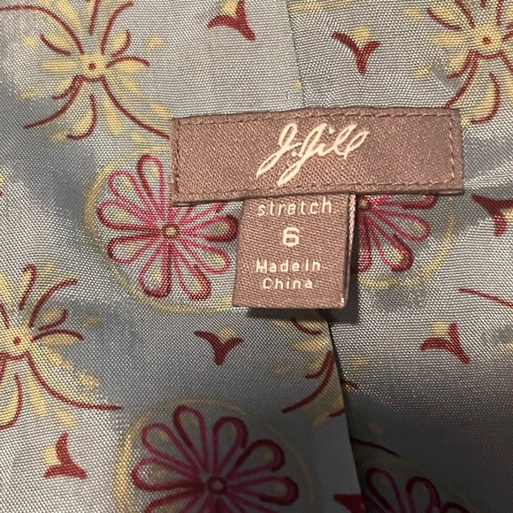 J. Jill Tweed Wool Velvet Trim Blazer Stretch Womens Size 6 - Picture 6 of 8